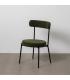 SILLA VERDE-NEGRO TEJIDO-METAL 49 X 49 X 80 CM