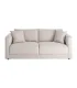 SOFÁ 3 PLAZAS CREMA TEJIDO-MADERA 210 X 96 X 86 CM