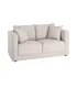SOFÁ 2 PLAZAS CREMA TEJIDO-MADERA 165 X 96 X 86 CM