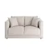 SOFÁ 2 PLAZAS CREMA TEJIDO-MADERA 165 X 96 X 86 CM
