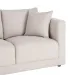 Cream fabric-wood 2 seater sofa 165 x 96 x 86 cm