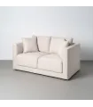 SOFÁ 2 PLAZAS CREMA TEJIDO-MADERA 165 X 96 X 86 CM