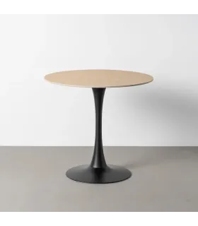 MESA REDONDA TRAVERTINO 80 X 80 X 75 CM