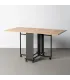 MESA PLEGABLE PLEGABLE NEGRO-NATURAL 148 X 71 X 74 CM