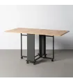 MESA PLEGABLE PLEGABLE NEGRO-NATURAL 148 X 71 X 74 CM