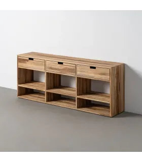 MUEBLE TV NATURAL MADERA DE TECA SALÓN 140 X 30 X 55 CM