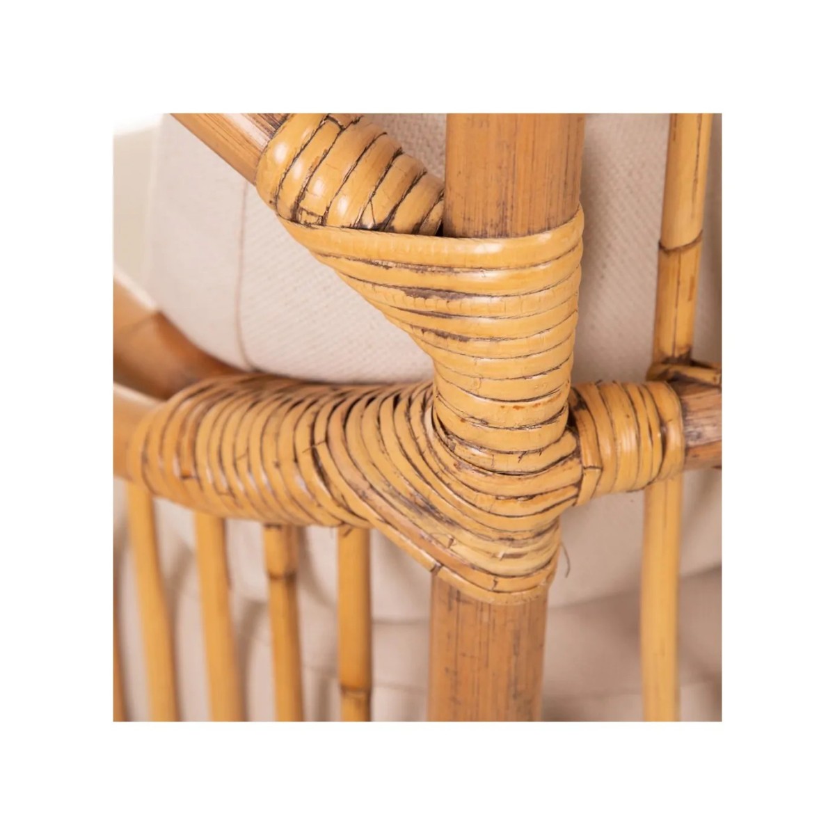 SILLÓN CON COJÍN NATURAL RATÁN 77,50 X 64 X 94 CM