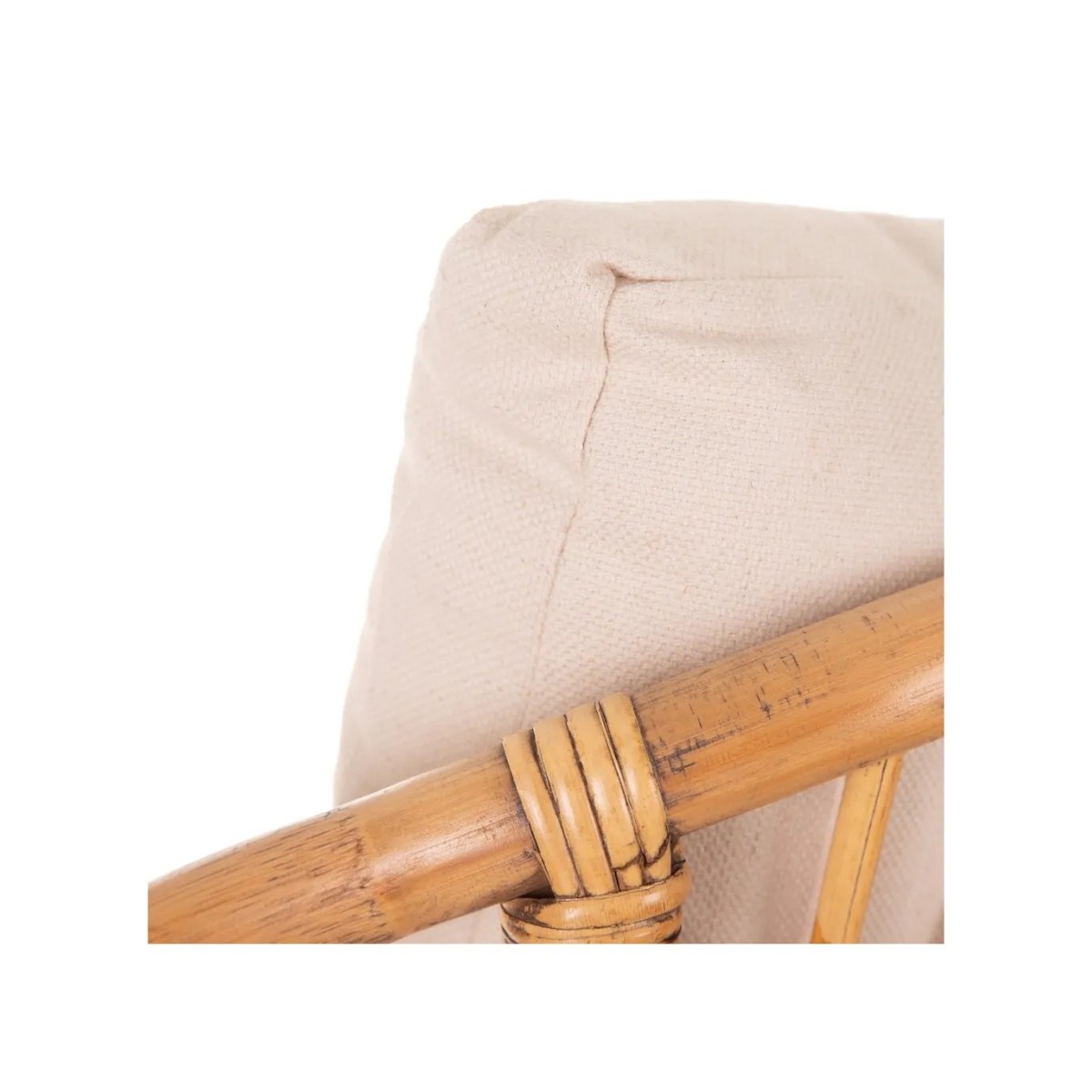 SILLÓN CON COJÍN NATURAL RATÁN 77,50 X 64 X 94 CM