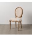 SILLA NATURAL-BLANCO TEJIDO-MADERA SALÓN 44 X 46 X 95 CM