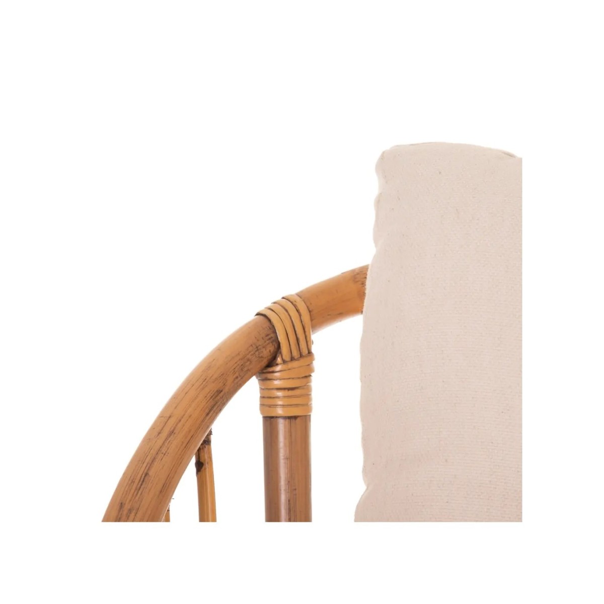 SILLÓN CON COJÍN NATURAL RATÁN 77,50 X 64 X 94 CM