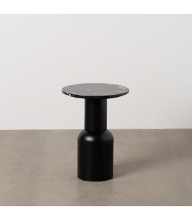 MESITA NEGRO METAL-MÁRMOL 40 X 40 X 54 CM