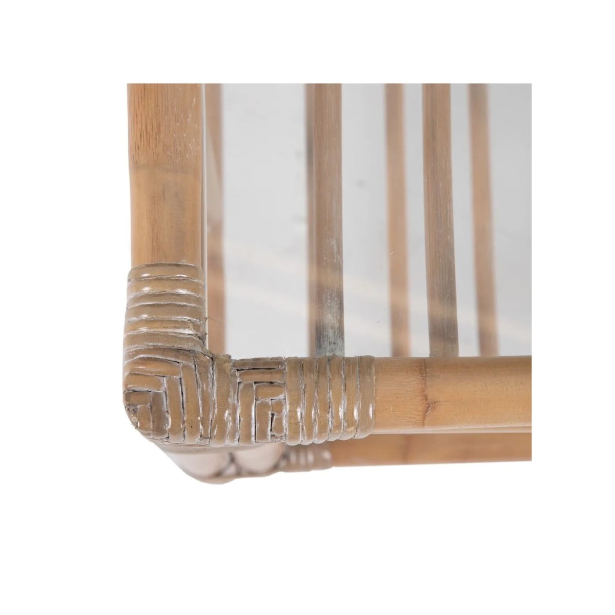 MESA CENTRO NATURAL RATÁN / CRISTAL 100 X 60 X 40 CM