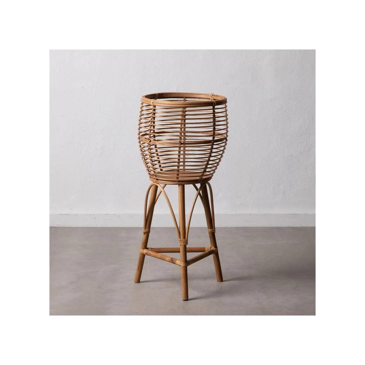 MACETERO NATURAL RATÁN DECORACIÓN 37,50 X 37,50 X 80 CM