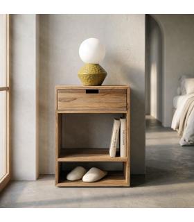 MESITA NATURAL MADERA DE TECA SALÓN 45 X 30 X 60 CM