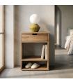 MESITA NATURAL MADERA DE TECA SALÓN 45 X 30 X 60 CM