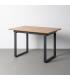 MESA EXTENSIBLE NATURAL DM-METAL SALÓN 120 X 80 X 76 CM