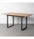 MESA EXTENSIBLE NATURAL DM-METAL SALÓN 120 X 80 X 76 CM