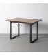 MESA EXTENSIBLE MARRÓN DM-METAL SALÓN 120 X 80 X 76 CM