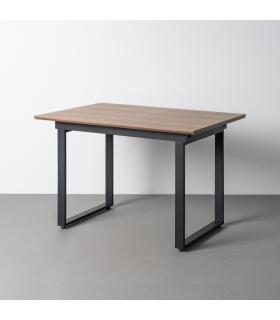 MESA EXTENSIBLE MARRÓN DM-METAL SALÓN 120 X 80 X 76 CM