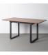 MESA EXTENSIBLE MARRÓN DM-METAL SALÓN 120 X 80 X 76 CM