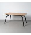 MESA EXTENSIBLE NATURAL DM-METAL SALÓN 160 X 90 X 76 CM