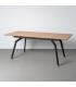 MESA EXTENSIBLE NATURAL DM-METAL SALÓN 160 X 90 X 76 CM