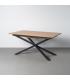 MESA EXTENSIBLE NATURAL DM-METAL SALÓN 160 X 90 X 76 CM