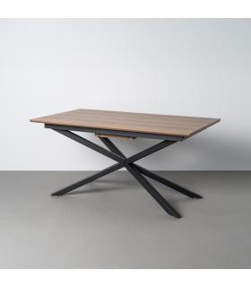 MESA EXTENSIBLE MARRÓN DM-METAL SALÓN 160 X 90 X 76 CM