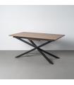 MESA EXTENSIBLE MARRÓN DM-METAL SALÓN 160 X 90 X 76 CM