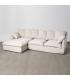 SOFÁ CHAISE LONGUE BEIGE DM-TEJIDO SALÓN 254 X 158 X 84 CM