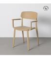 Khaki PP stackable contract chair 51.5 x 51 x 80 cm