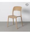 Khaki PP stackable contract chair 58 x 41 x 82 cm