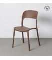 Brown PP stackable contract chair 58 x 41 x 82 cm