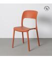 Terracotta PP stackable contract chair 58 x 41 x 82 cm