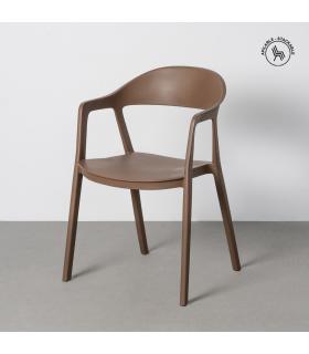 SILLA APILABLE MARRÓN PP CONTRACT 52 X 52 X 80 CM