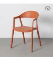 Terracotta Polypropylene Stackable Chair 52 x 52 x 80 cm