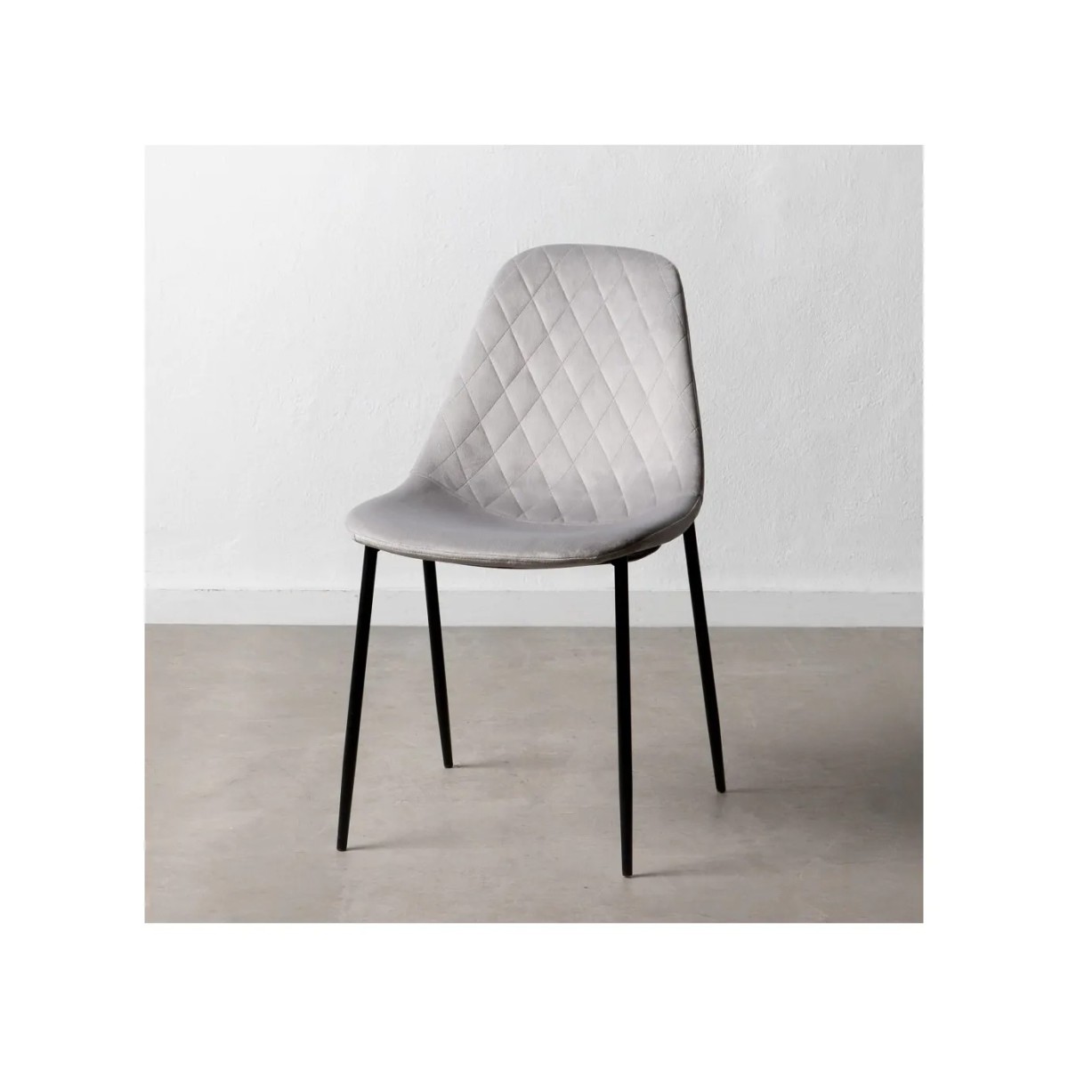 SILLA GRIS TEJIDO-METAL SALÓN 46 X 51 X 83,50 CM