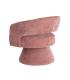 SILLÓN GIRATORIO ROSA TEJIDO-MADERA 71 X 68 X 72 CM