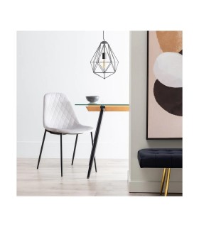 SILLA GRIS TEJIDO-METAL SALÓN 46 X 51 X 83,50 CM