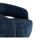 SILLÓN GIRATORIO AZUL TEJIDO-MADERA 71 X 68 X 72 CM