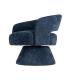 SILLÓN GIRATORIO AZUL TEJIDO-MADERA 71 X 68 X 72 CM