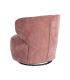 SILLÓN GIRATORIO ROSA TEJIDO-MADERA 73 X 68 X 74 CM