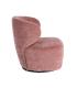 SILLÓN GIRATORIO ROSA TEJIDO-MADERA 73 X 68 X 74 CM