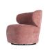 SILLÓN GIRATORIO ROSA TEJIDO-MADERA 73 X 68 X 74 CM