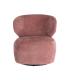 SILLÓN GIRATORIO ROSA TEJIDO-MADERA 73 X 68 X 74 CM