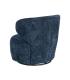 SILLÓN GIRATORIO AZUL TEJIDO-MADERA 73 X 68 X 74 CM