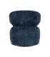SILLÓN GIRATORIO AZUL TEJIDO-MADERA 73 X 68 X 74 CM
