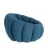 SILLÓN AZUL TEJIDO-MADERA 92 X 89 X 61 CM