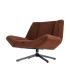 SILLÓN GIRATORIO MARRÓN OSCURO 89 X 86 X 77 CM