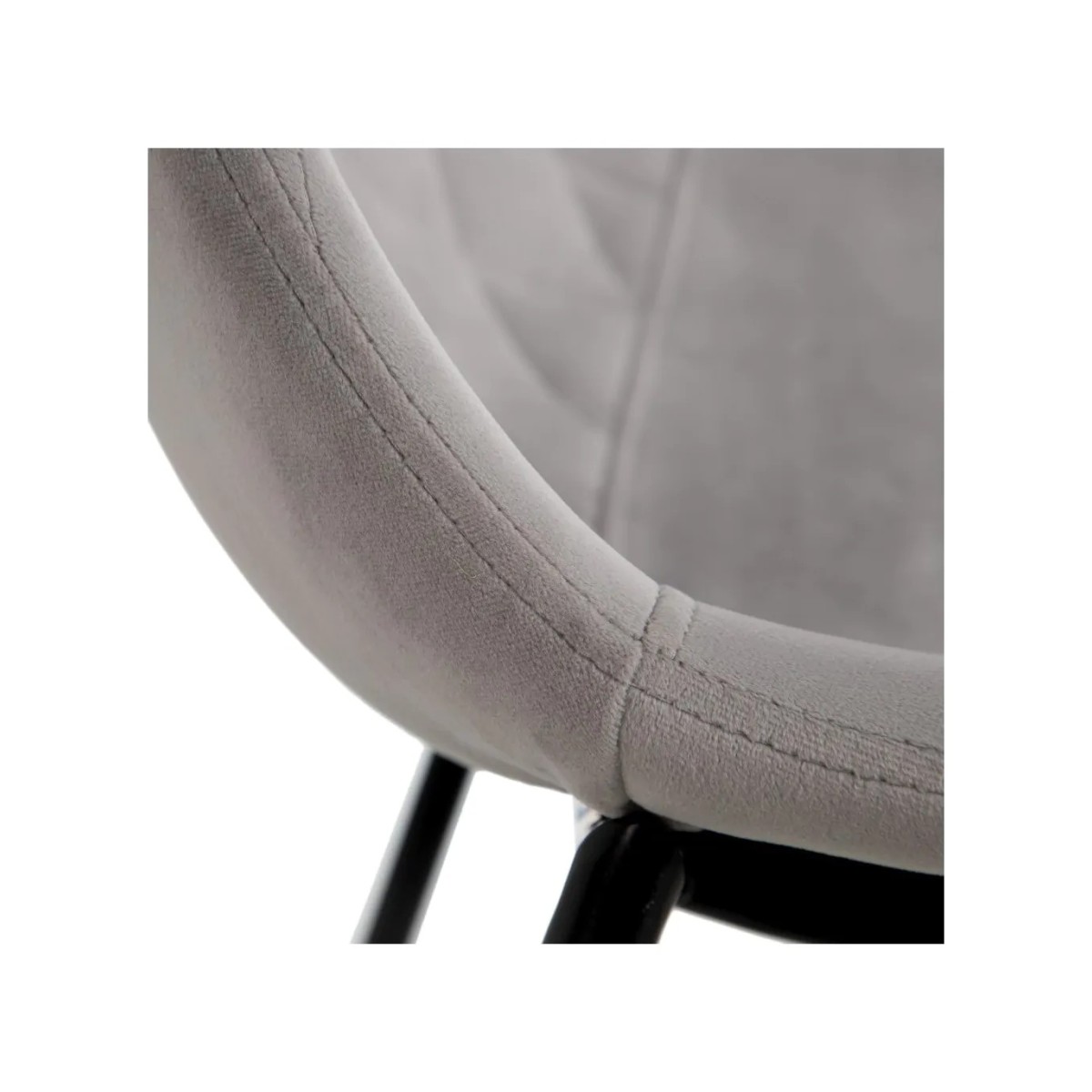 SILLA GRIS TEJIDO-METAL SALÓN 46 X 51 X 83,50 CM